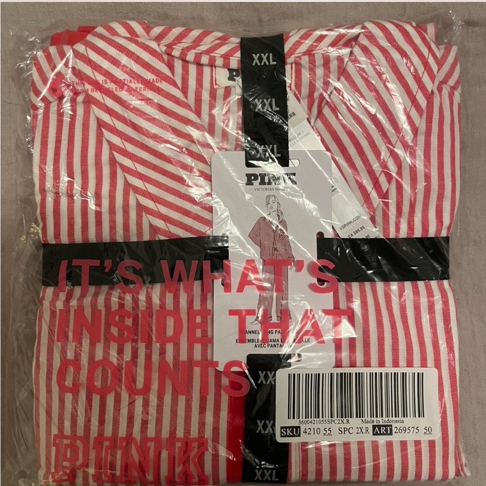 Victoria's Secret Pink Striped Pajama Set